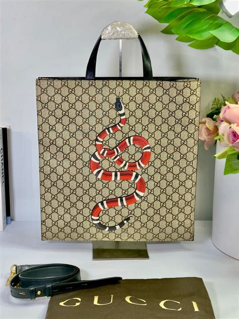 gucci 2 way tote|Gucci unisex tote.